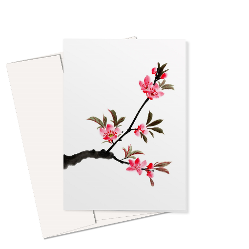 Peach Blossom Greeting Card 2024