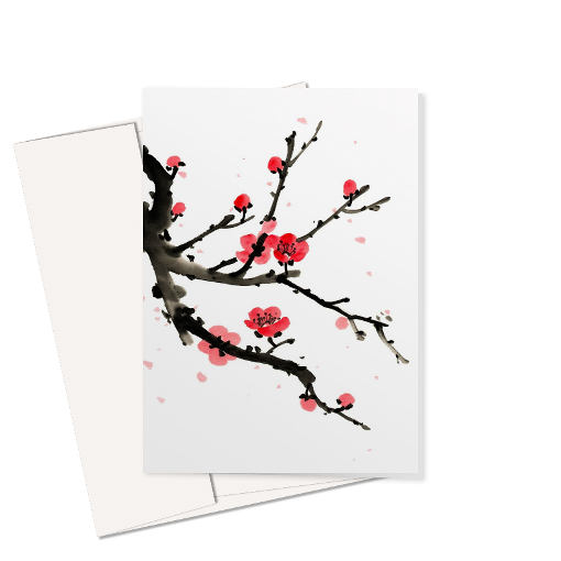 Plum Blossom 1 Greeting Card 2024