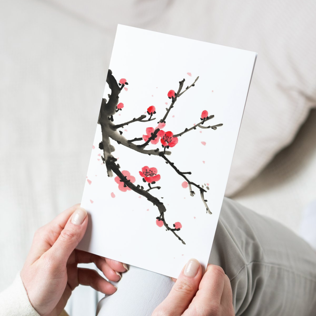 Plum Blossom 1 Greeting Card 2024